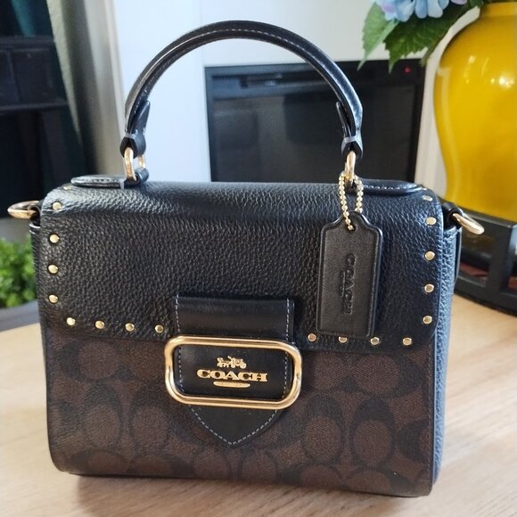 Coach Morgan Top Handle with Rivets - Picture 1 of 5